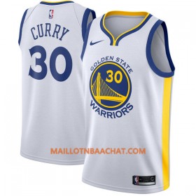 Maillot NBA Golden State Warriors Stephen Curry 30 Nike 2017-18 Blanc Swingman - Homme